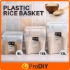 10 Kgs Plastic Kitchen Rice Grain Cereal Food Dispenser Storage With Wheel