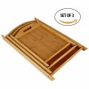 Three Pcs Bamboo Multipurpose Tray