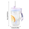 420ml Cute Drinking Cup with Straw Tea Infuser
