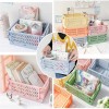 Mini Plastic Multi Use Storage Box Foldable Crate Table Stand Cosmetic Storage Basket Organizer