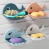 Little Whale Shaped Soap Holder Bathroom Drain Soap Box