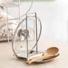 Lid And Spoon Stand Holder Stainless Steel Cover Lid Rest Stand Spoon Holder Organizer