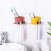 Punch Free Toothbrush Holder Bathroom Wall-Mounted Toothpaste Holder