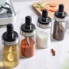 4 Pcs Kitchen Seasoning Spice Jar Storage Rack Condiment Set Organizer Holder