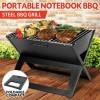 Notebook Portable Flat-Folding BBQ Charcoal Grill