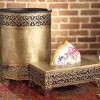 New Antique Style Metal Tissue Box and Dustbin Set
