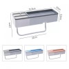 Bathroom Shelf Shower Rack Basket Organizer Wall Shampoo Rack With Drawer Towel Rack No Drilling Kitchen Accessories Storage