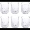 Pack of 6 Quality Transparent Crystal Diamond Glass Set