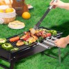 New Portable BBQ Grill Charcoal Stainless Steel Foldable Barbecue Tool Kits for Camping Picnic Outdoor Garden Party