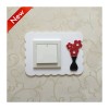 New Flower White Acrylic Switch Panel Art