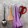 (Pack of 4) Transparent Self-Adhesive Double Hooks Hanger