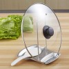 Stainless Steel Pan Pot Lid Holder Spoon Rest Rack - Silver