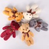 Plush Toy Teddy Bear Doll with Tie Pendant Keychain PP Cotton Soft Stuffed