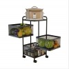 New Kitchen Rotating Vegetable Rack Household Multi-layer Square Basket Fruit Vegetable Storage Rack