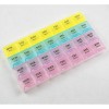 7 Days/ Week Transparent 28 Compartment Lid Tablet Pill Box Holder/ Medicine Storage Organizer- 4 Layer