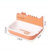 Cute Cartoon Wall Mounted Double Layer Soap Holder, Self Draining Soap Box With Tray
