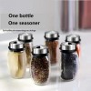 Revolving Spice Rack With 6 Glass Spice Holders Jar