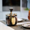 Revolving Spice Rack With 6 Glass Spice Holders Jar