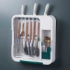 Plastic Wall Mounted Cutlery Holder Kitchen Storage Spoons Cooking Utensils Storage Rack