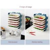 Wall Mounted Dish Organizer 6 Layers Kitchen Rack Fruit Vegetable Storage Wall Holder Hanging Shelves
