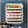 Wall Mounted Dish Organizer 6 Layers Kitchen Rack Fruit Vegetable Storage Wall Holder Hanging Shelves