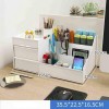 Creative Office Desk Pen Holder Desktop Stationery Supplies Organizer Rectangle Pen Organizer With Two Drawers