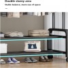 Clothes Rack With Shoe Shelf, Coat Display Stand With 4 Wheels For Bedroom Color Black