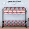 Clothes Rack With Shoe Shelf, Coat Display Stand With 4 Wheels For Bedroom Color Black