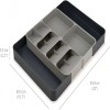 Kitchen Drawer Organizer Tray For Cutlery Utensils And Gadgets, Expandable, Gray