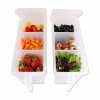 Food Storage Container 3 Boxes With Lid, Multipurpose Basket With Lid