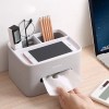 ECOCO Multi-Functional Desk Storage Box Remote Control Case Cosmetic Organizer Holder Suction Paper Tissue Box