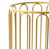 Modern Round Metal Laundry Basket With Wheels 54cm (Gold)