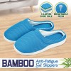 New Ultra Soft Slippers Cool Bamboo Anti-Fatigue Gel Slippers Comfortable Size 40-41