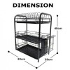 Three Layer Dish Drying Rack Dish Rack With Utensil Holder And Dish Drainer For Kitchen Counter (Black)