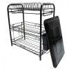 Three Layer Dish Drying Rack Dish Rack With Utensil Holder And Dish Drainer For Kitchen Counter (Black)