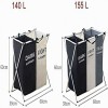 Premium Laundry Hamper, Storage Basket Laundry Basket With 3 Compartments Fabric