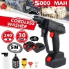 New Cordless Portable High Pressure Electric Car Washer Gun With 24V 2 Rechargeable Battery Power Car Wash Foam Gun