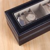 New Elegant 6 Watches Storage Box PU Leather For Men And Women