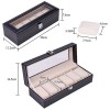 New Elegant 6 Watches Storage Box PU Leather For Men And Women