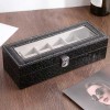 New Elegant 6 Watches Storage Box PU Leather For Men And Women