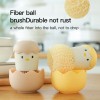 Novelty Cute Egg Kitchen Cleaning Brush Durable Easy-to-clean Fiber Silicone Nylon Bristles