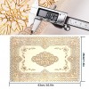 Set Of 6 (Golden) Kitchen Table Mat For Dining Table Non-Slip Washable Heat Resistant
