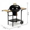 New Charcoal Kettle BBQ Grill, Working Table Barbecue Grill For Outdoor Use