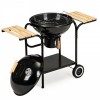 New Charcoal Kettle BBQ Grill, Working Table Barbecue Grill For Outdoor Use
