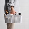 New Three Compartment Storage Basket With Handle