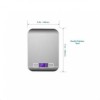 New Silver Stainless Steel Digital Kitchen Scale, 10Kg