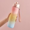 1100ml Sports Water Bottle With Time Marker, Leak Proof