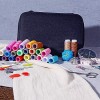 DIY 98pcs Sewing Kit, Portable Sewing Kit Box Sewing Supplies Accessories With 24Pcs Thread Spools, Scissors, Thread Needles ,Tape Measure