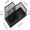 Metal Mesh Desk Supply Organizer Caddy Pen Holder Desktop Storage Organizer