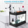 Sliding Seasoning Shelf Double-Layer Multifunction Kitchen Storage Rack Home Accessories